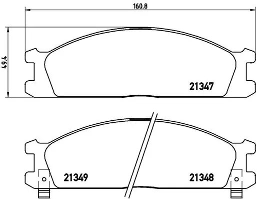Piduriklotsi komplekt, ketaspidur BREMBO P 24 026