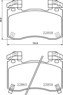 Piduriklotsi komplekt, ketaspidur BREMBO P 30 113