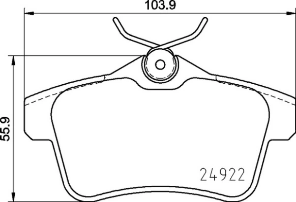 Piduriklotsi komplekt, ketaspidur BREMBO P 06 102