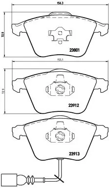 Piduriklotsi komplekt, ketaspidur BREMBO P 85 079