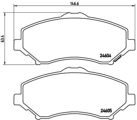 Piduriklotsi komplekt, ketaspidur BREMBO P 11 022