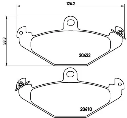 Piduriklotsi komplekt, ketaspidur BREMBO P 68 017