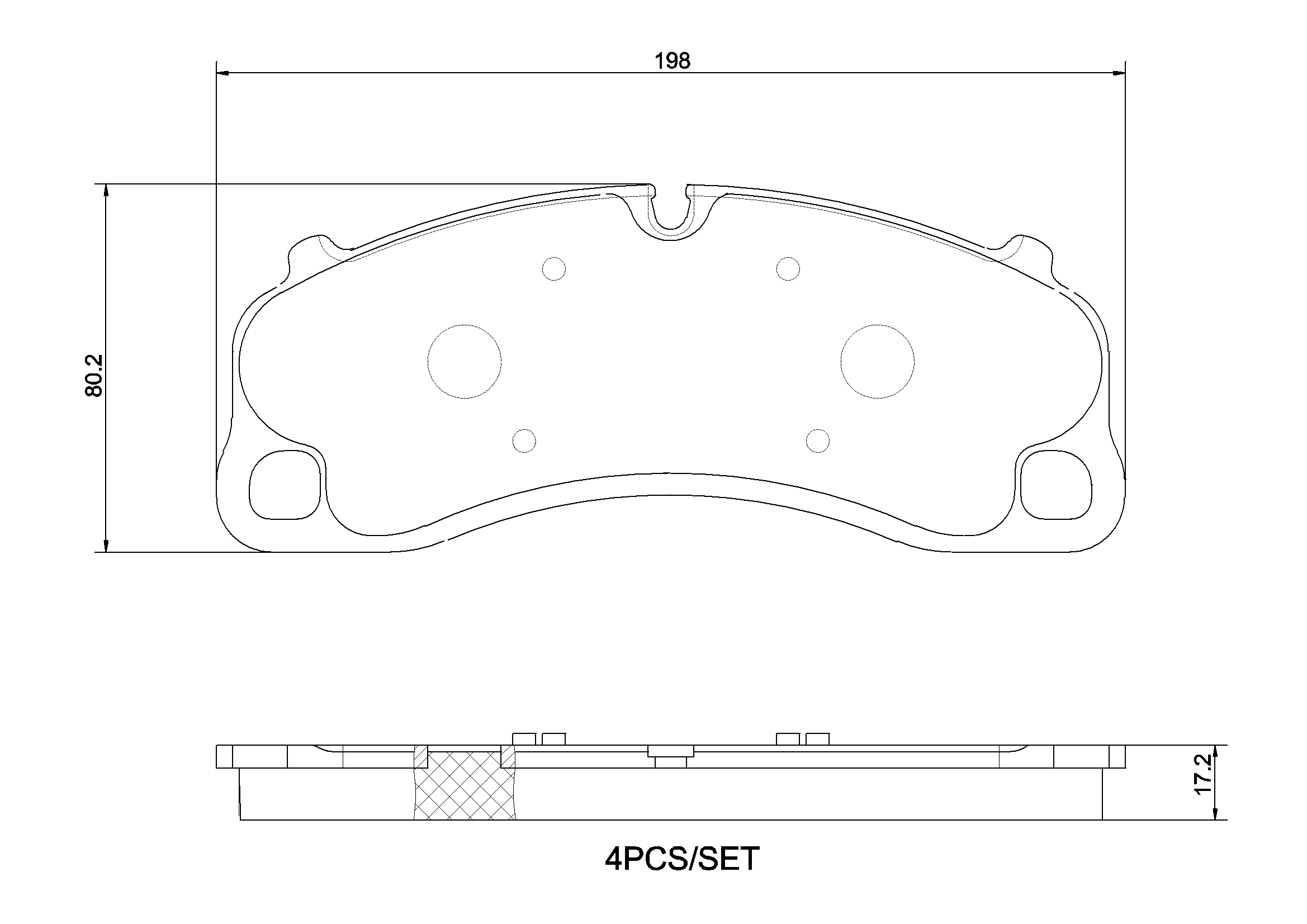 Piduriklotsi komplekt, ketaspidur BREMBO P 65 048