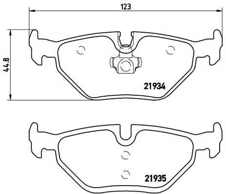 Piduriklotsi komplekt, ketaspidur BREMBO P 71 006