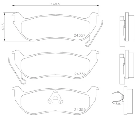 Piduriklotsi komplekt, ketaspidur BREMBO P 37 009