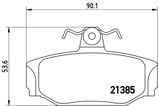 Piduriklotsi komplekt, ketaspidur BREMBO P 86 009