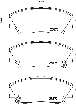 Piduriklotsi komplekt, ketaspidur BREMBO P 49 050