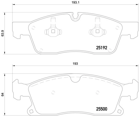 Piduriklotsi komplekt, ketaspidur BREMBO P 50 108