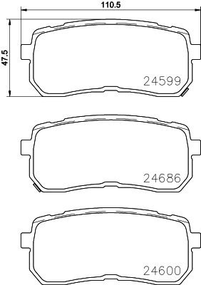 Piduriklotsi komplekt, ketaspidur BREMBO P 30 080