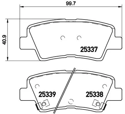 Piduriklotsi komplekt, ketaspidur BREMBO P 30 067