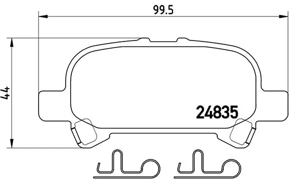 Piduriklotsi komplekt, ketaspidur BREMBO P 83 110