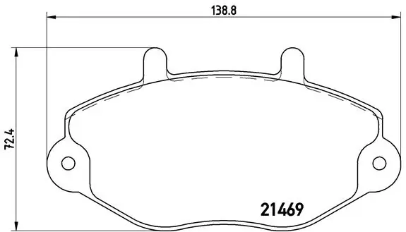 Piduriklotsi komplekt, ketaspidur BREMBO P 24 033