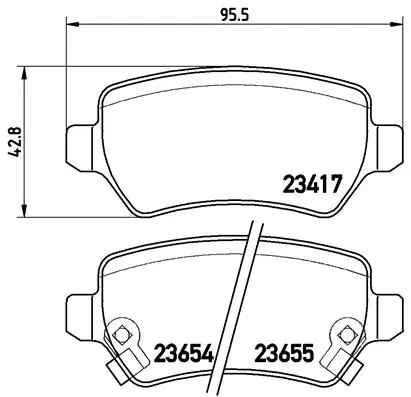 Piduriklotsi komplekt, ketaspidur BREMBO P 59 038X