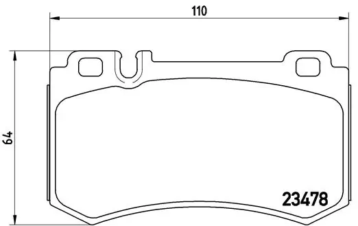 Piduriklotsi komplekt, ketaspidur BREMBO P 50 061