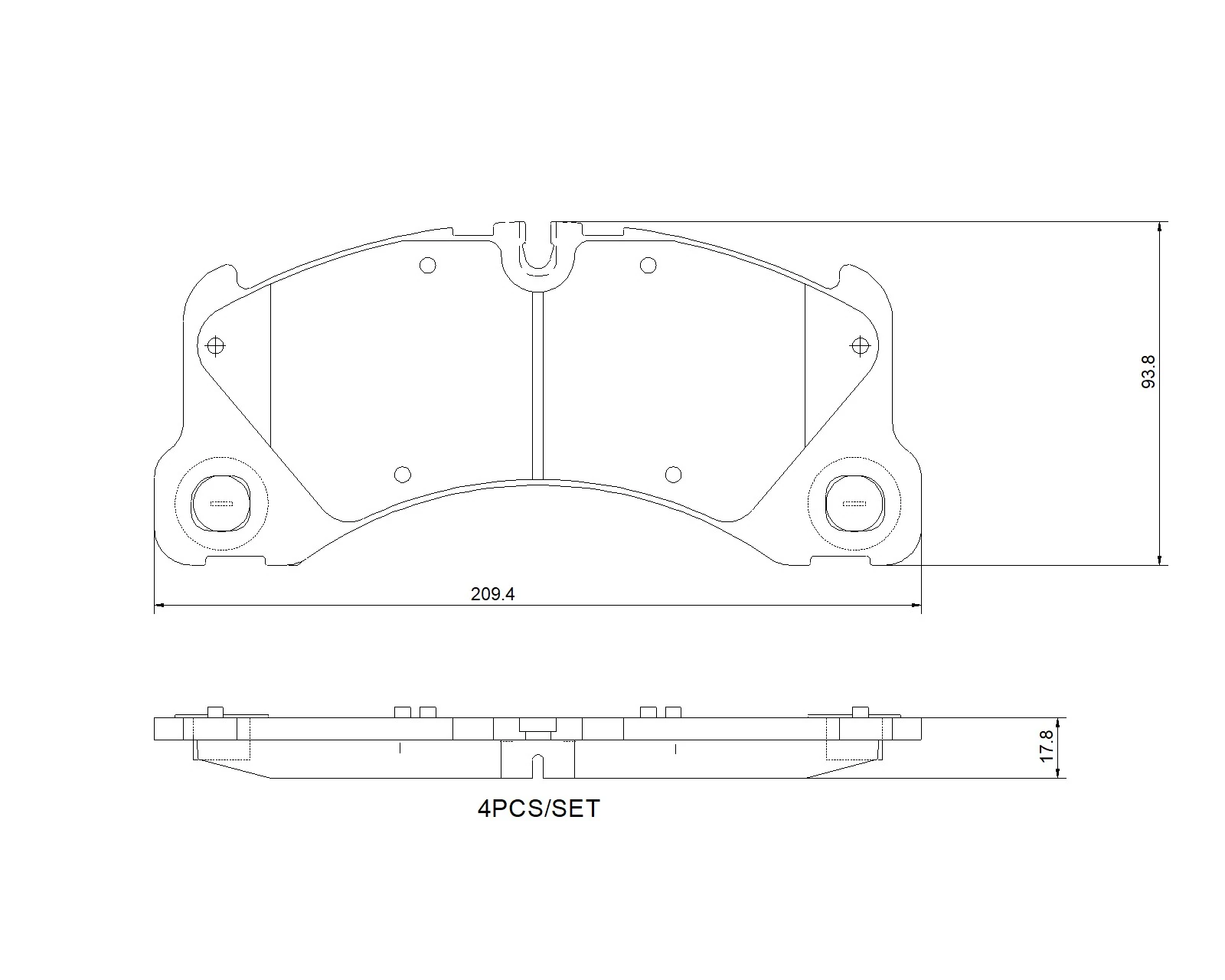 Piduriklotsi komplekt, ketaspidur BREMBO P 65 046