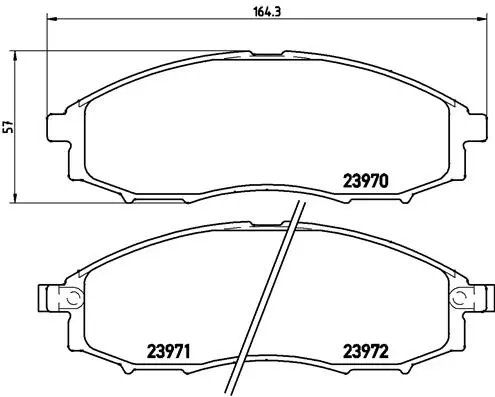 Piduriklotsi komplekt, ketaspidur BREMBO P 56 049