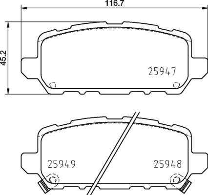 Piduriklotsi komplekt, ketaspidur BREMBO P 28 090
