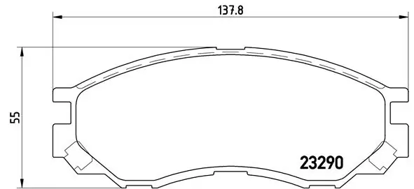 Piduriklotsi komplekt, ketaspidur BREMBO P 54 020