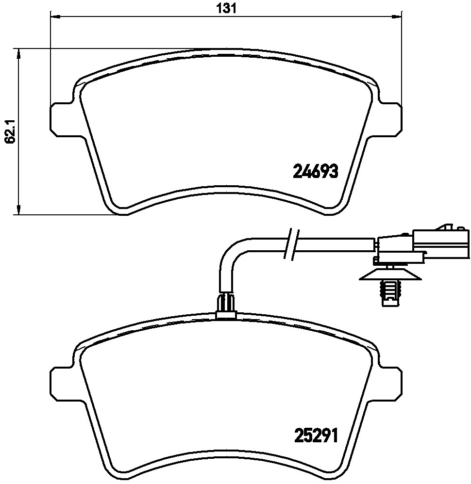 Piduriklotsi komplekt, ketaspidur BREMBO P 68 058E