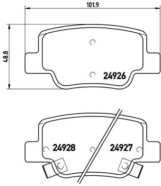 Piduriklotsi komplekt, ketaspidur BREMBO P 83 114