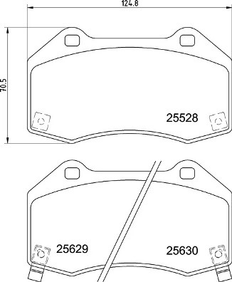 Piduriklotsi komplekt, ketaspidur BREMBO P 59 094