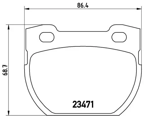 Piduriklotsi komplekt, ketaspidur BREMBO P 44 006