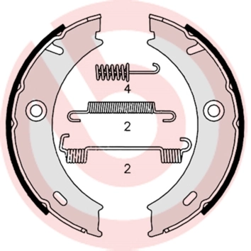 Piduriklotside komplekt, seisupidur BREMBO S 50 512