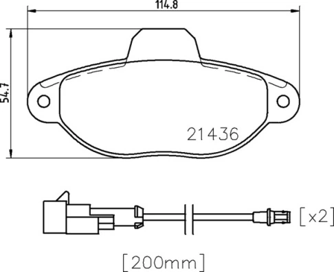 Piduriklotsi komplekt, ketaspidur BREMBO P 24 147X