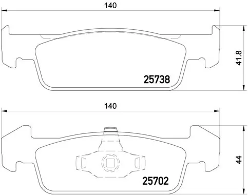Piduriklotsi komplekt, ketaspidur BREMBO P 68 060