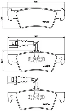 Piduriklotsi komplekt, ketaspidur BREMBO P 85 068