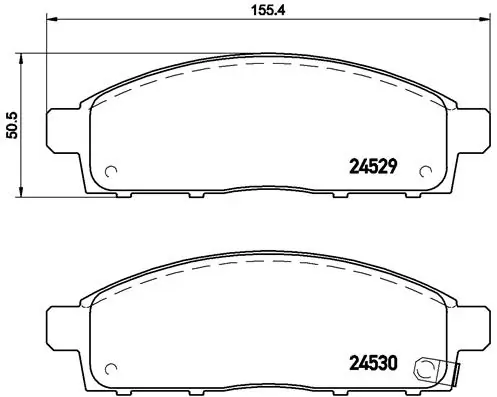 Piduriklotsi komplekt, ketaspidur BREMBO P 54 038
