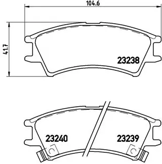 Piduriklotsi komplekt, ketaspidur BREMBO P 30 011