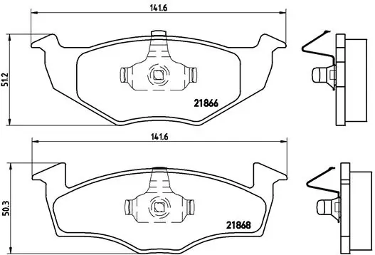 Piduriklotsi komplekt, ketaspidur BREMBO P 85 025