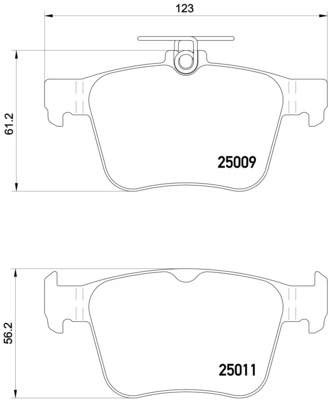 Piduriklotsi komplekt, ketaspidur BREMBO P 85 124
