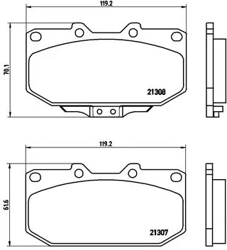 Piduriklotsi komplekt, ketaspidur BREMBO P 56 025