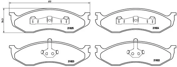 Piduriklotsi komplekt, ketaspidur BREMBO P 37 004