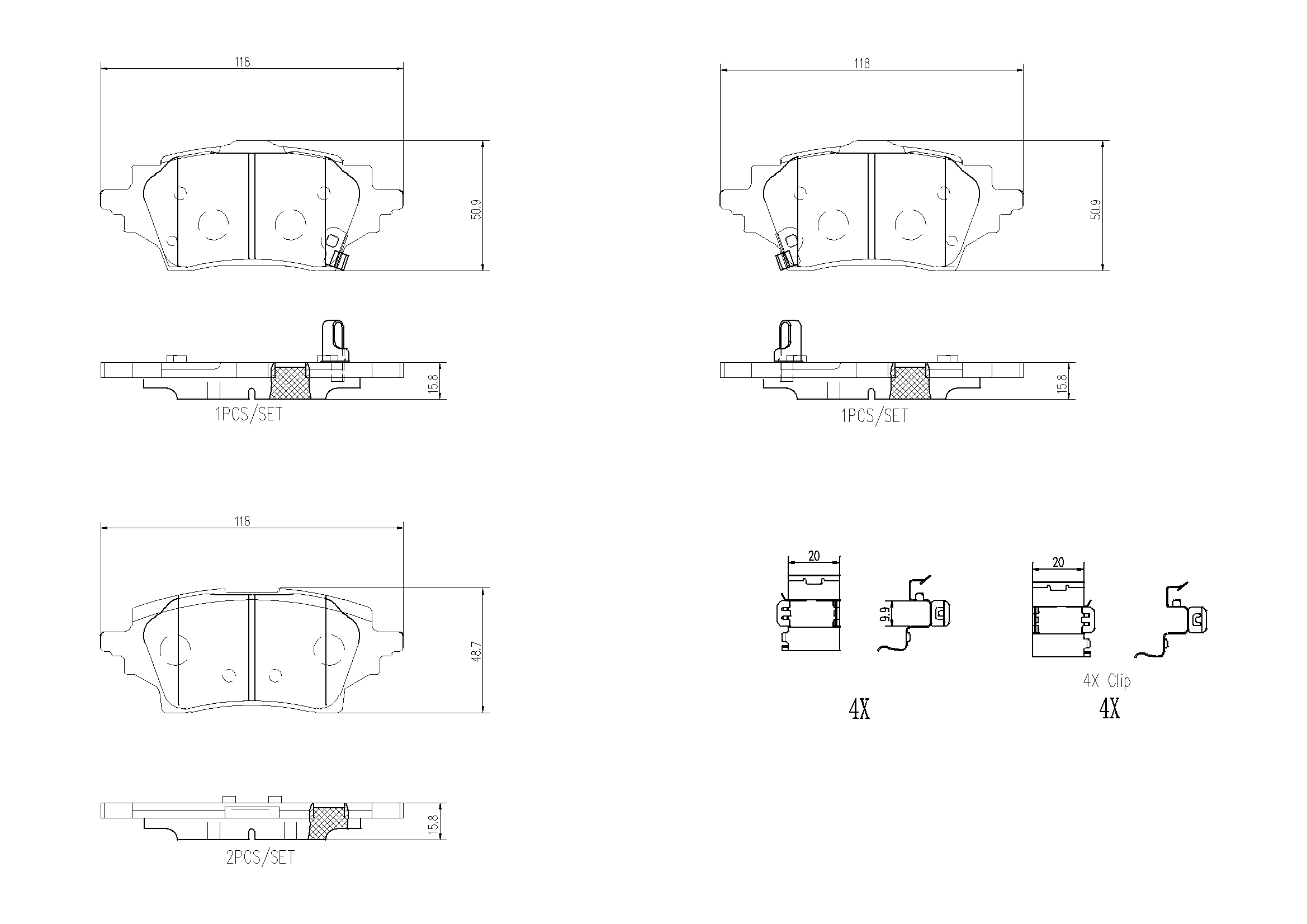 Piduriklotsi komplekt, ketaspidur BREMBO P 83 178