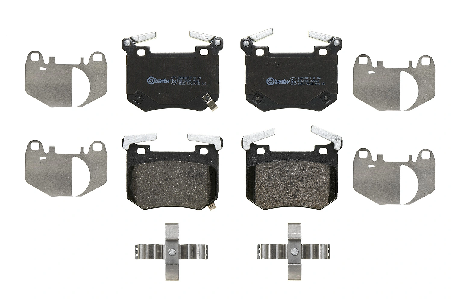 Piduriklotsi komplekt, ketaspidur BREMBO P 30 124
