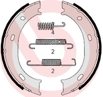 Piduriklotside komplekt, seisupidur BREMBO S 50 510