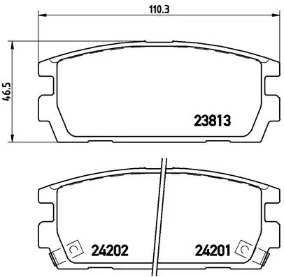 Piduriklotsi komplekt, ketaspidur BREMBO P 30 021