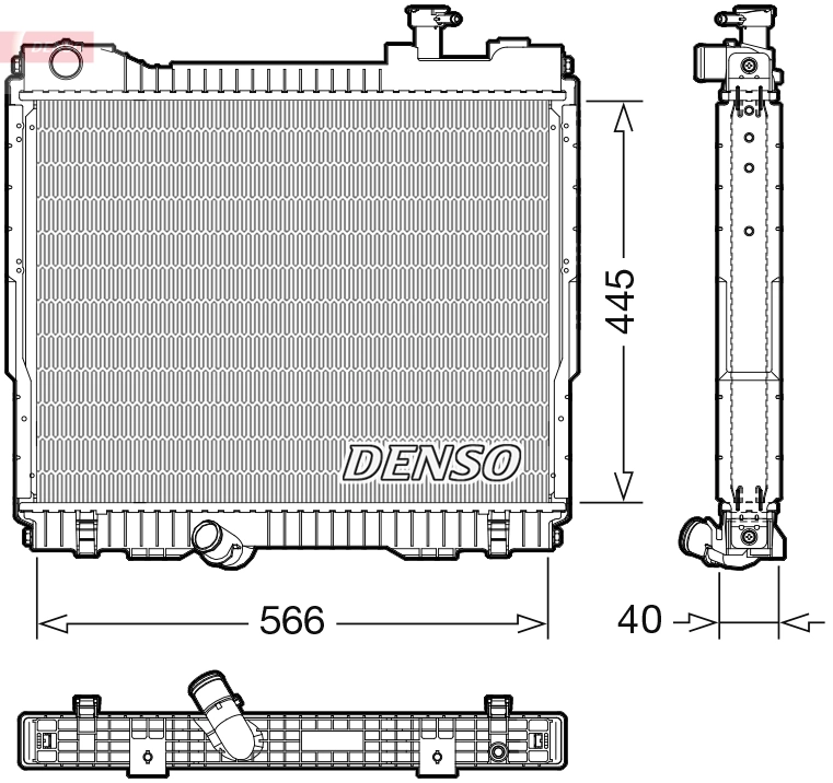 Radiaator, mootorijahutus DENSO DRM23119