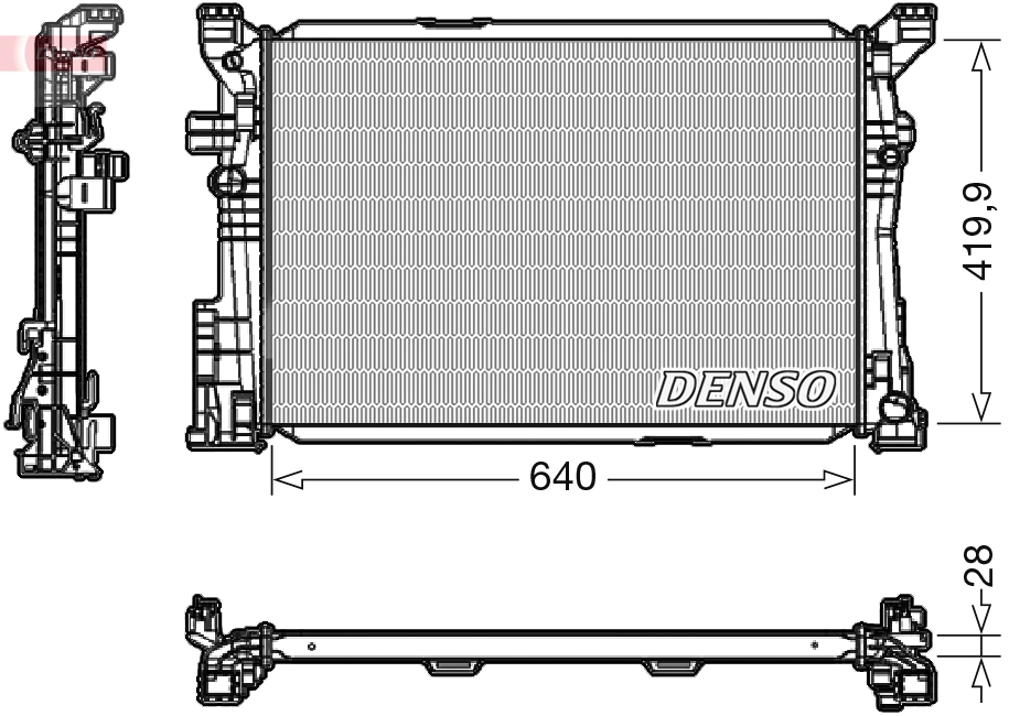 Radiaator, mootorijahutus DENSO DRM17097