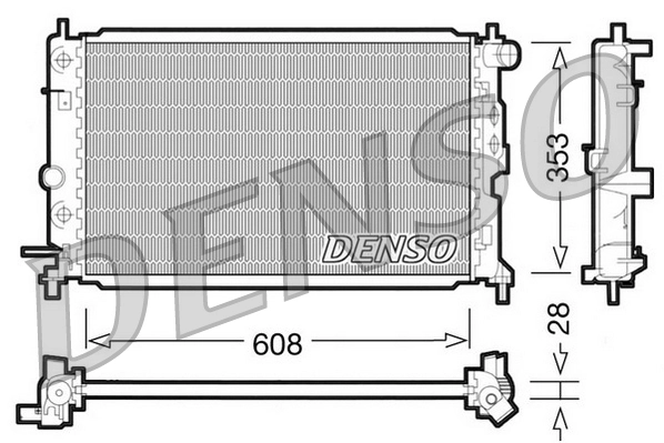 Radiaator, mootorijahutus DENSO DRM20026