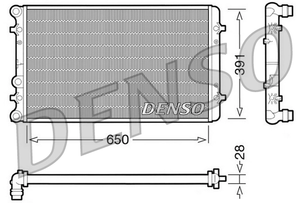 Radiaator, mootorijahutus DENSO DRM02007
