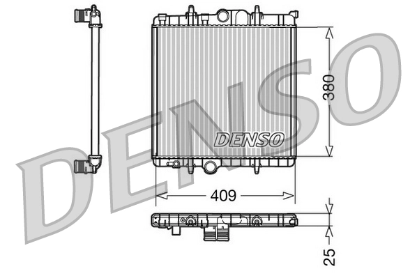Radiaator, mootorijahutus DENSO DRM21025