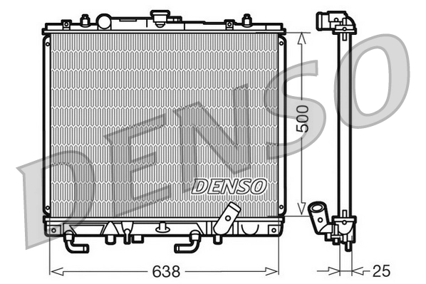 Radiaator, mootorijahutus DENSO DRM45016