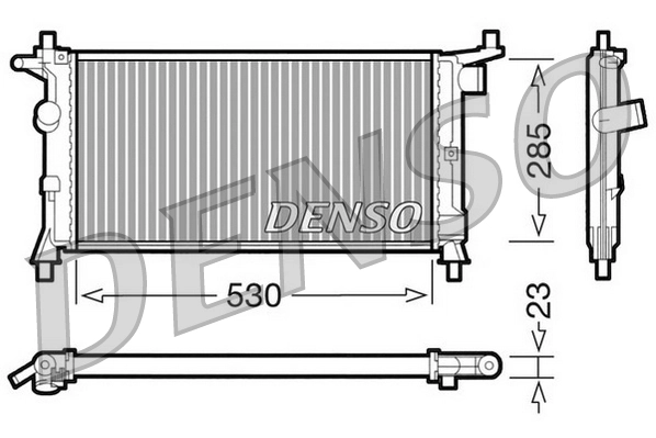 Radiaator, mootorijahutus DENSO DRM20037