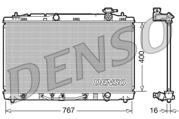 Radiaator, mootorijahutus DENSO DRM50030