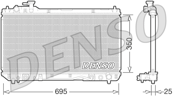 Radiaator, mootorijahutus DENSO DRM50063