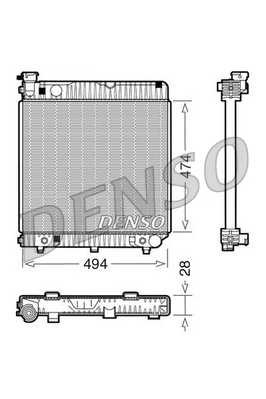 Radiaator, mootorijahutus DENSO DRM17002